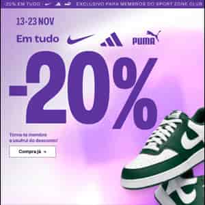 -20% em Tudo para membros